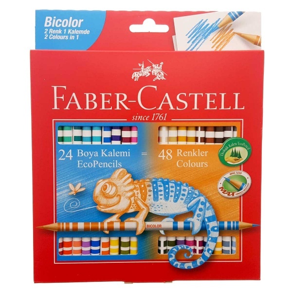 Faber Castell Bicolor Boya Kalemi 48 Renk