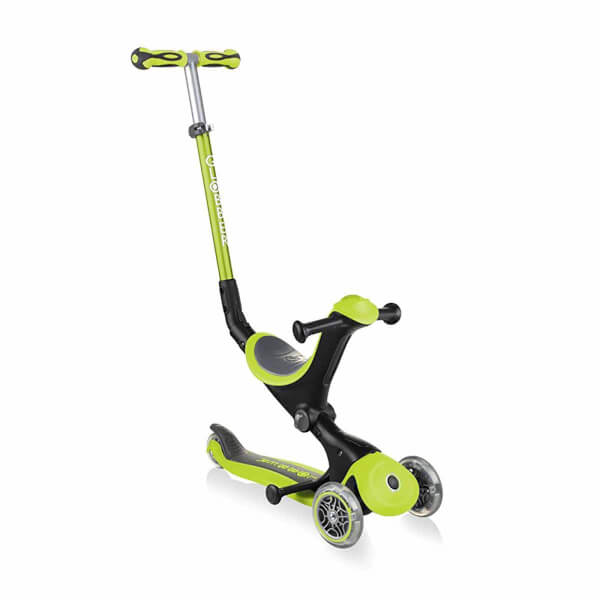 Globber Go Up Deluxe 3 Wheel Foldable 3 in 1 Green Scooter