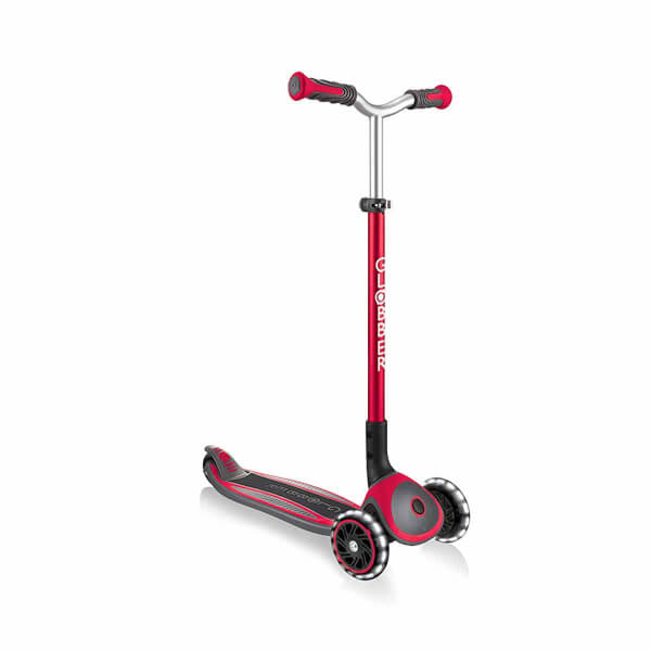 Globber Master 3 Wheel Foldable Illuminated Red Scooter