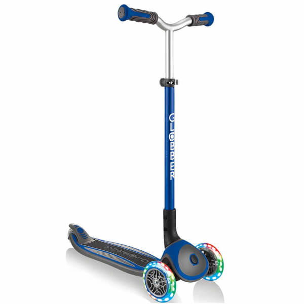 Globber Master 3 Wheel Lighted Foldable Navy Blue Scooter