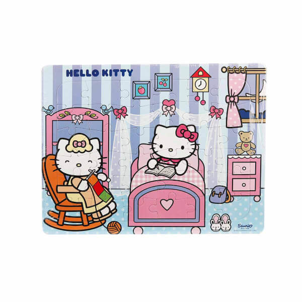 Головоломка из 36 деталей: Hello Kitty перед сном