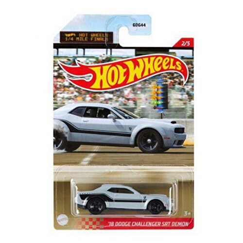 Hot Wheels 1/4 мили Королевские гонки на короткие дистанции Автомобили 18 Dodge Challenger SRT Demon GRP29