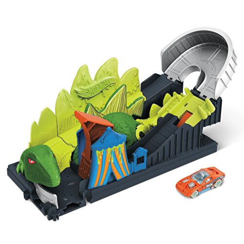 Hot Wheels City Creature Adventure Playset Series Нападение динозавра GTT68