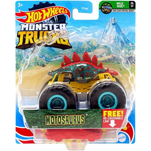 Hot Wheels Monster Trucks 1:64 Арабаларский мотозавр GWK17