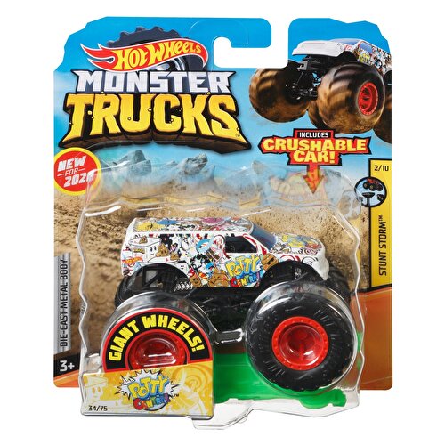 Hot Wheels Monster Trucks 1:64 Cars Potty Central GJD97