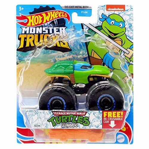 Hot Wheels Monster Trucks 1:64 Черепашки Арабалара Леонардо HHG83