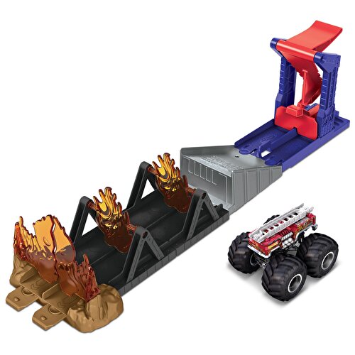 Hot Wheels Monster Trucks Action Starter Playset Fire Through GYL12