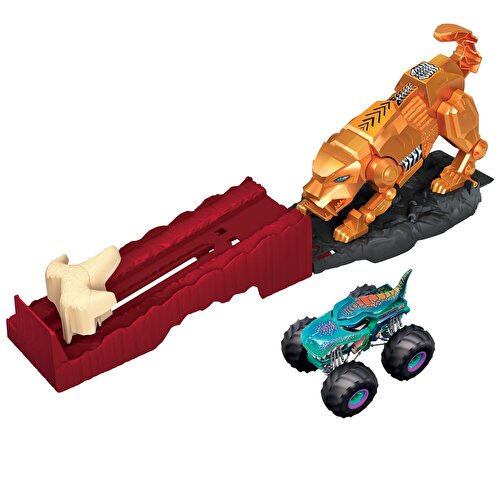 Hot Wheels Monster Trucks Action Starter Playset Sabertooth Showdown GYL10