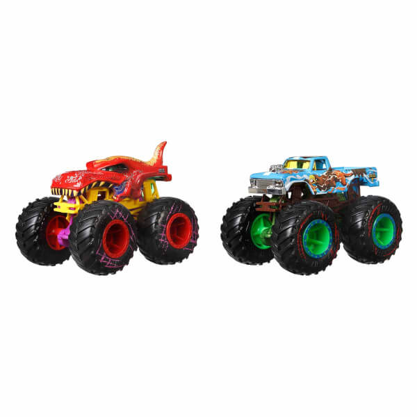 Hot Wheels Monster Trucks Roaring Monster Trucks 2 Pack HCL67 - Dragon-Griffin