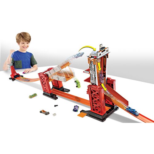 Hot Wheels Track Builder Blocky Bridge Adventure Racing Set