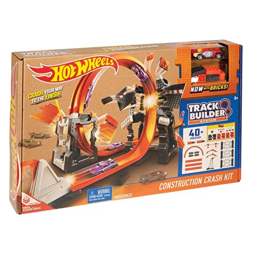 Hot Wheels Track Builder Blocky Mega Demolition Racing Set