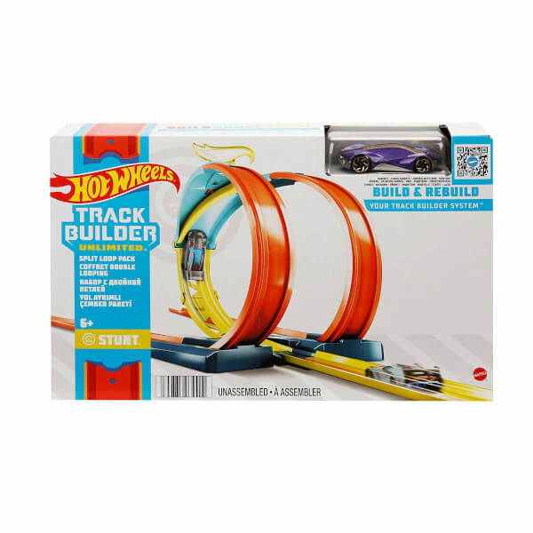 Hot Wheels Track Builder Design and Rebuild Series GLC87 - Split Loop Pack