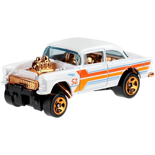 Hot Wheels Яркая и хромированная специальная серия 55 Chevy Bel Air Gasser GJW51