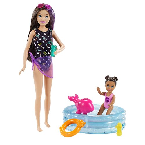 Игровой набор Barbie Babysitting Playset Pool Themed GRP39