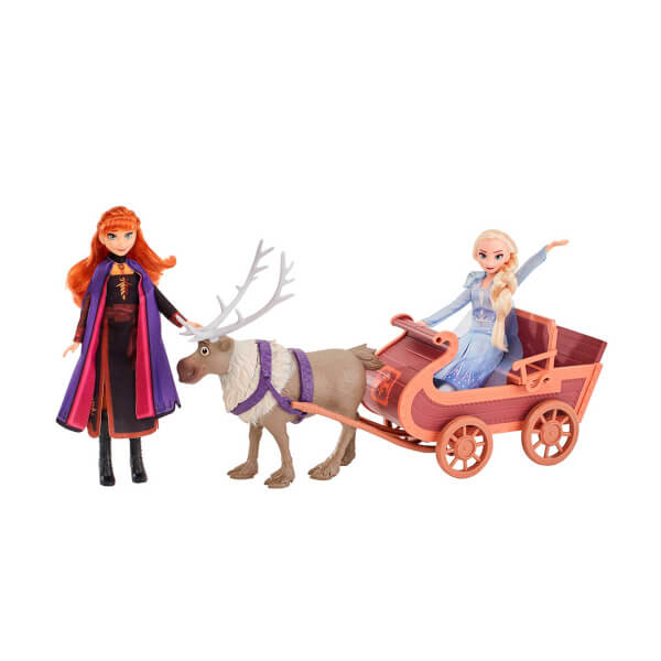 Игровой набор Disney Frozen 2 Эльза, Анна и Свен на санках E5501