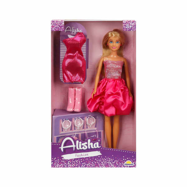 Игровой набор для малышей Alisha Night Dress - розово-серебристый