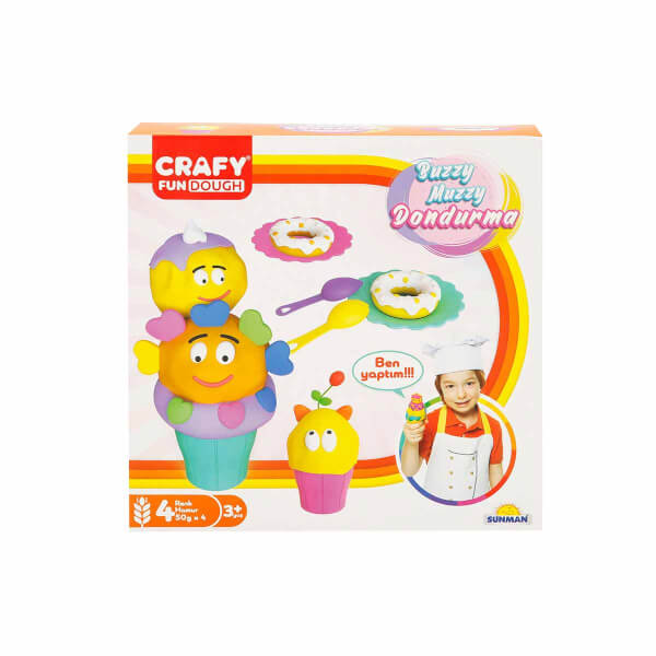 Игровой набор теста для мороженого Crafy Buzzy Muzzy 200 гр. 22 шт.