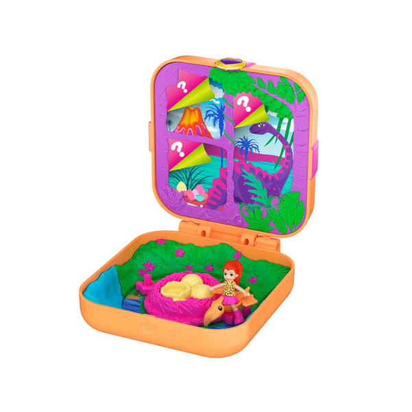 Игровые наборы Polly Pocket Micro Play Sets Full of Surprises GDK76 - Dino Discovery