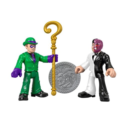 Imaginext DC Super Friends Action Figures The Riddler Two Face GBL90