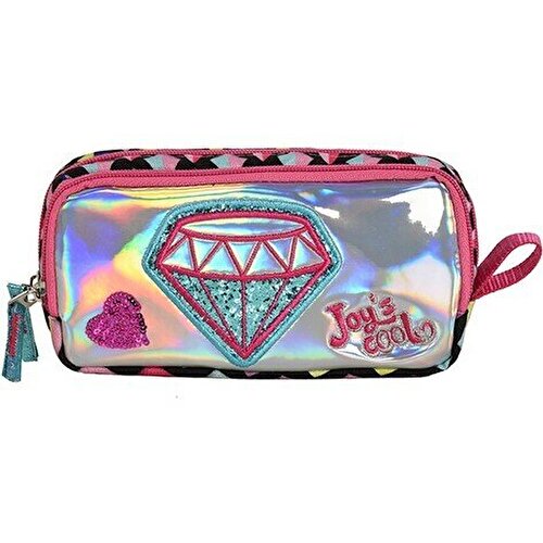 Joy's Cool Diamond Pattern Double Compartment Pencil Case 30119