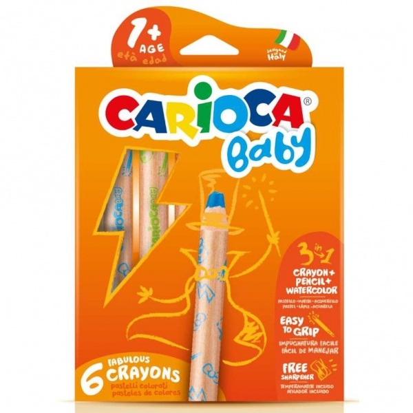 Jumbo Baby Wooden Body Colouring Pen 6 шт.