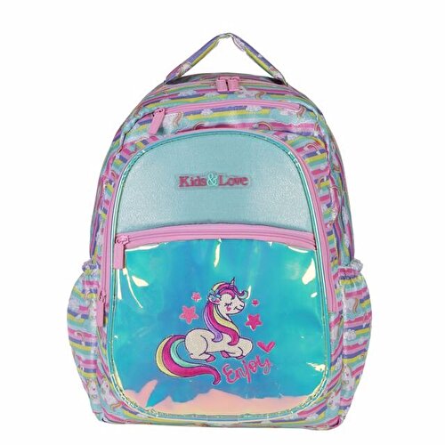 Kaukko Kids & Love Unicorn Backpack Mirrored Silvery