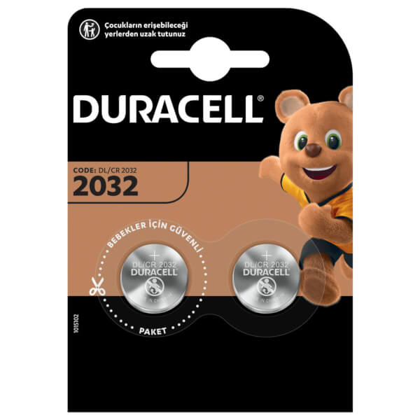 Кнопочная батарейка Duracell 2032 2 шт