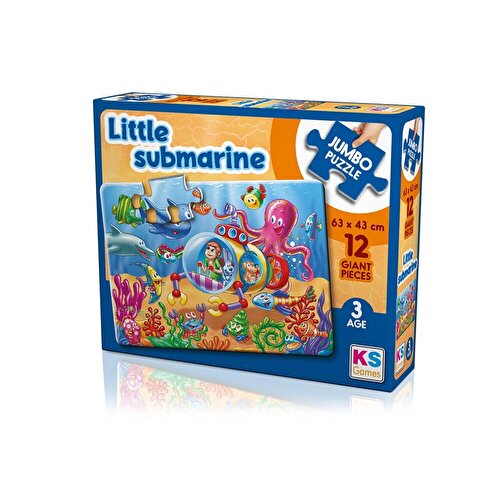 Ks Пазл Маленькая подводная лодка Jumbo Boy Puzzle 12 Parça