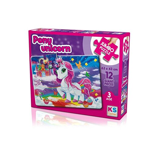 Ks Пазл Пони Единорог Jumbo Boy Puzzle 12 Parça