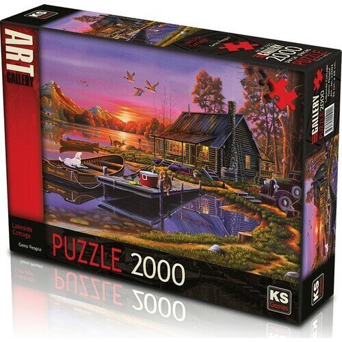 Ks Puzzle 2000 деталей Коттедж на берегу озера