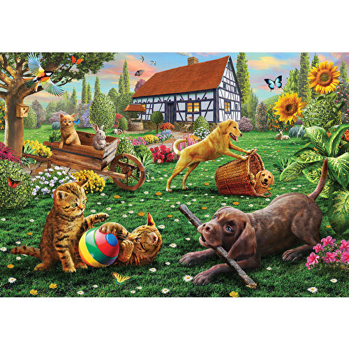 Ks Puzzle 500 деталей Собаки и кошки в игре