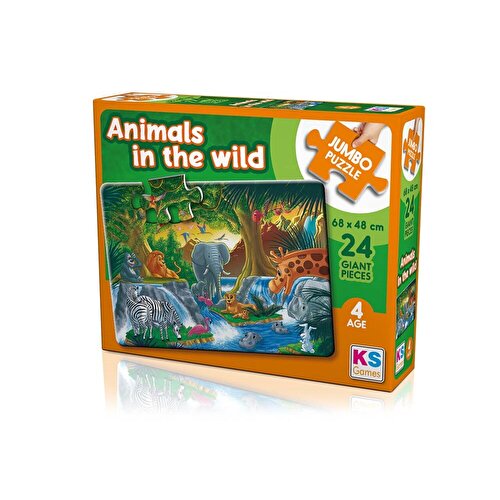 Ks Puzzle Animal In The Wild Jumbo Boy Puzzle 24 Parça