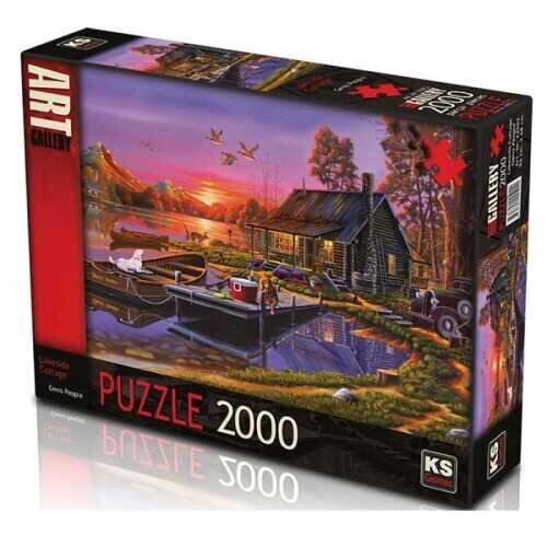 Ks Puzzle Lakeside Cottage Puzzle 2000 Parça