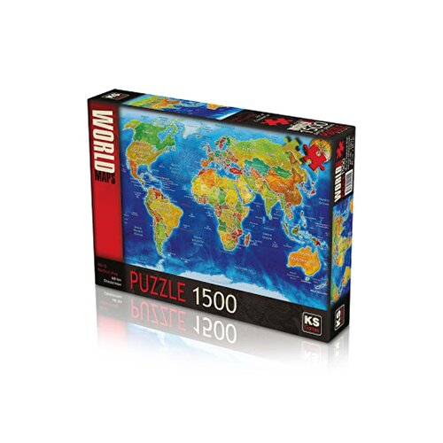 Ks Puzzle Пазл Политическая карта мира 1500 деталей