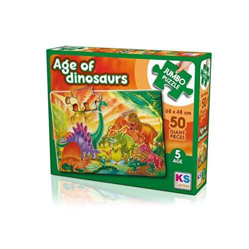 Ks Puzzle The Age Of Dinosaurs Jumbo Boy Puzzle 50 Parça