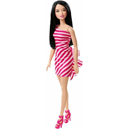 Кукла Barbie Shimmer Barbie Розовое полосатое платье FXL70