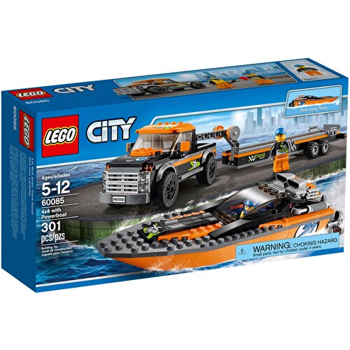 LEGO® City 4x4 с моторной лодкой