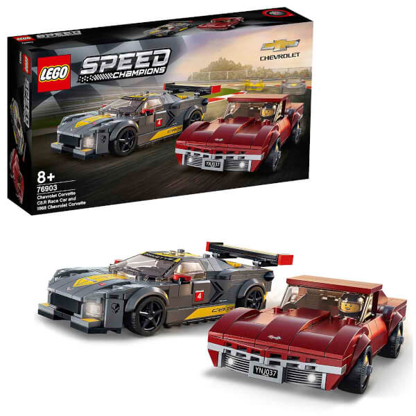 LEGO Speed Champions Гоночный автомобиль Chevrolet Corvette C8.R и 1968 Chevrolet Corvette 76903