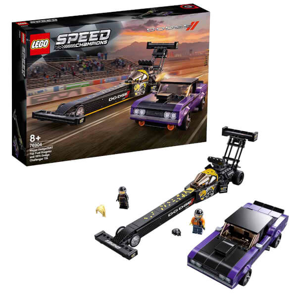 LEGO Speed Champions Mopar Dodge//SRT Top Fuel Dragster ve 1970 Dodge Challenger T/A 76904