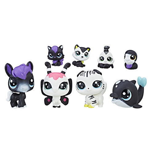 Littlest Pet Shop Minis Black and White Collection Friend Minis