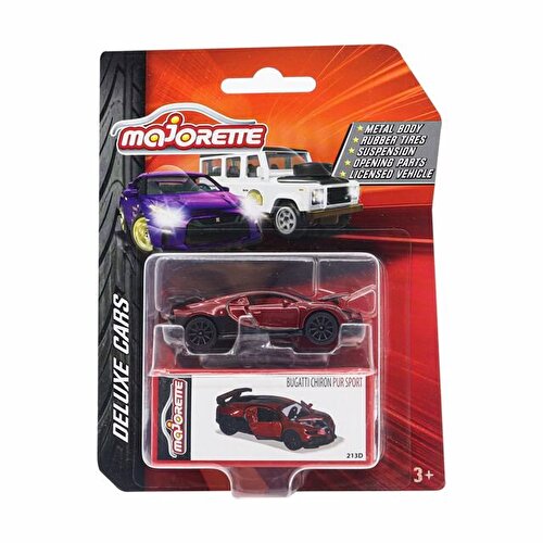 Majorette Deluxe Cars Bugatti Chiron Pur Sport Red 213D