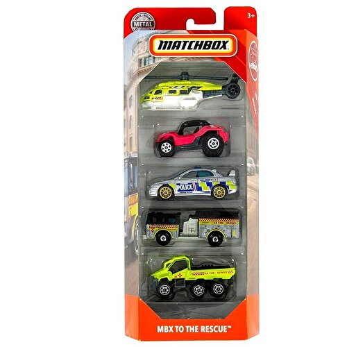 Matchbox Five Car Set MBX to the Rescue GBJ76