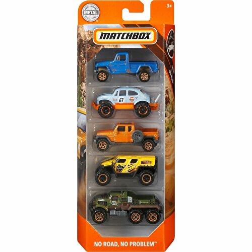 Matchbox Five Car Set No Road No Problem GBJ72