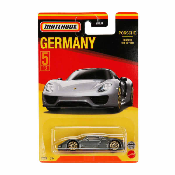 MATCHBOX Германия Серия транспортных средств GWL49 - Porsche 918 Spyder