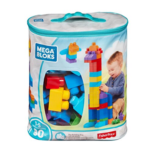 Mega Bloks First Builders 80 Block Bags Blue DCH63