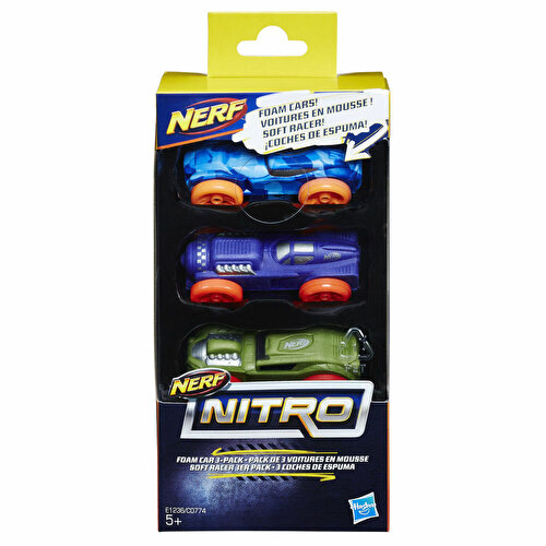 Nerf Nitro Soft Car 3 Pack E1236