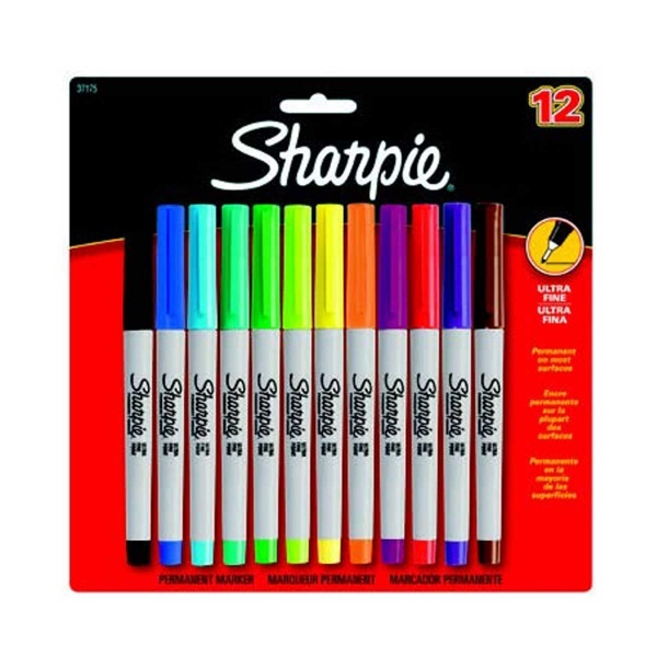 Перманентный маркер Sharpie Ultra Fine Kalem 12'li