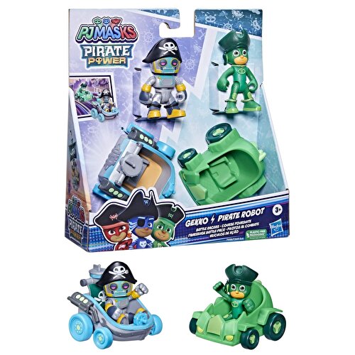 Pijamaskeliler Heroes vs Villains Dual Racing Set Gekko Pirate Robot F4586