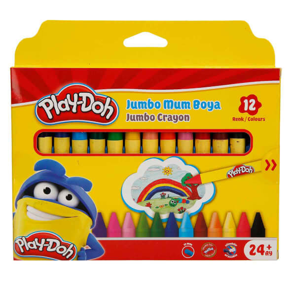 Play Doh Стираемые мелки Jumbo Crayon Мелки 12 цветов