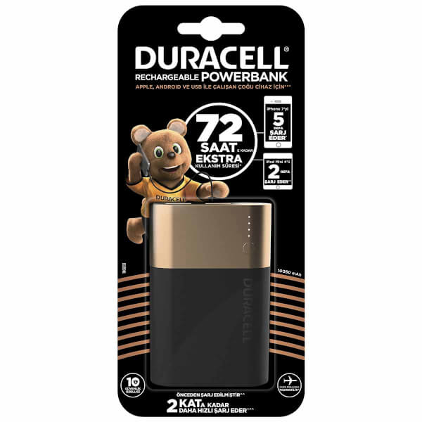 Портативное зарядное устройство Duracell Powerbank 10 050 мАч